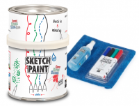 Маркерная краска SketchPaint белый глянец 0,5 литров KIT (набор)